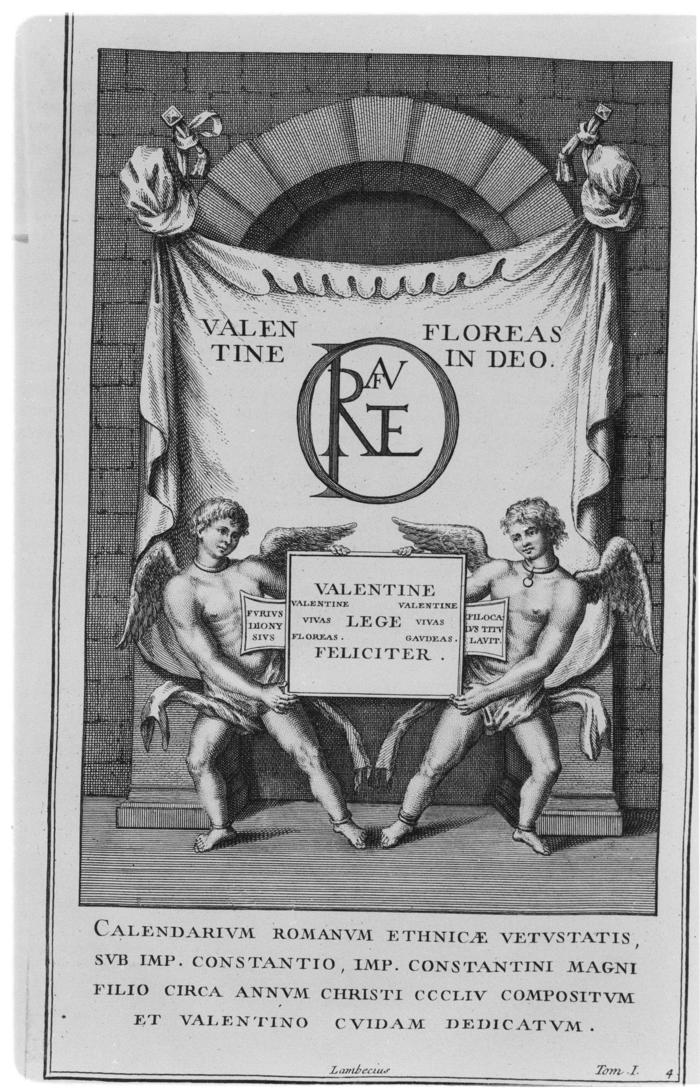 Portada literal del Calendarium Romanum Ethnicae Vetustatis, tom. I, París, 1719.