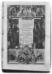 Portada del libro del Padre F. Agustín de San Ildefonso, Theologia mystica, sciencia y sabiduria de Dios, misteriosa, oscura y levantada para muchos, Madrid, 1683. 
