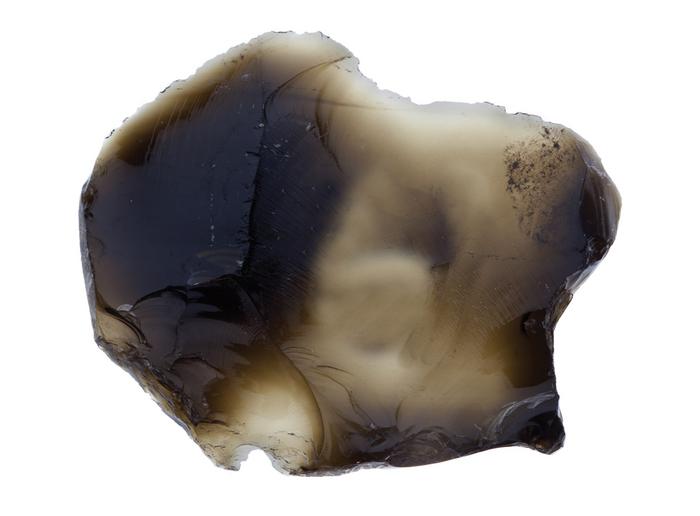 Lasca de obsidiana verde