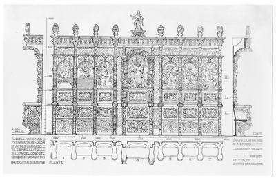 Dibujo de la Sillería del Coro del Convento de San Agustín