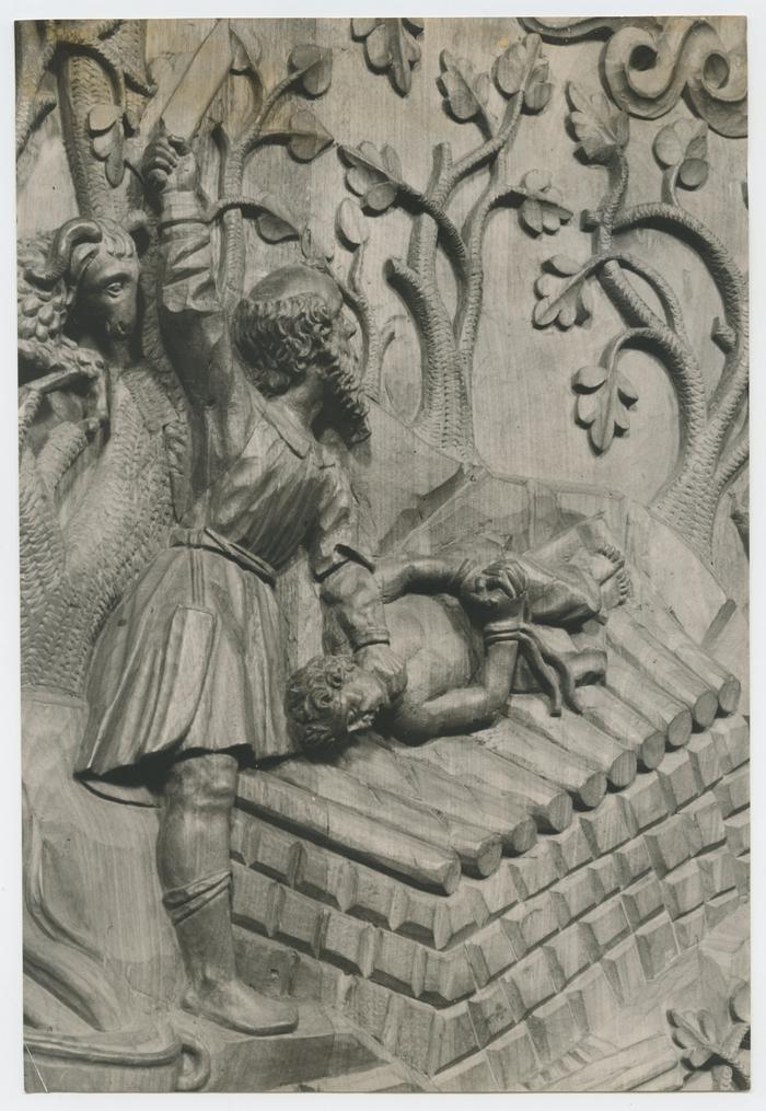 Detalle del Relieve del Génesis 22:9-10