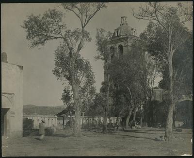 Convento franciscano, atrio y torre, Tlaxcala, Tlaxcala