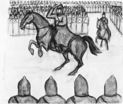 Dia 1º de mayo en Moscú  (Jinete saludando)