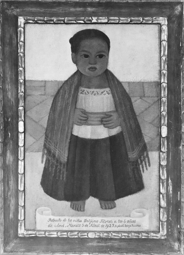 Retrato de la niña Delfina Flores a los cuatro años de edad