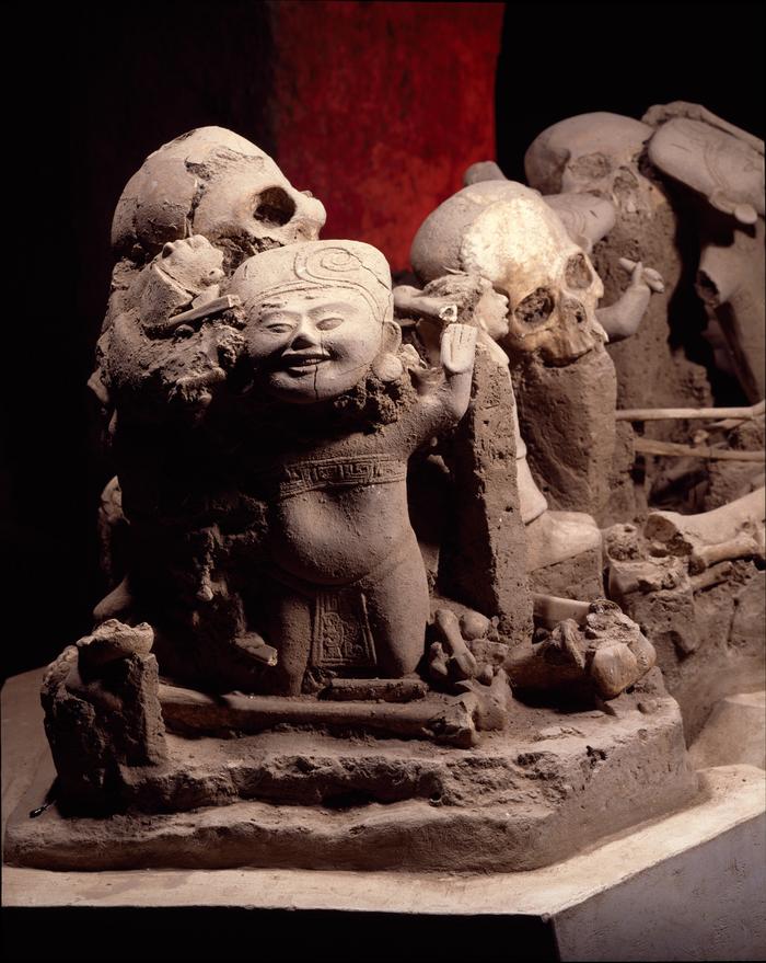 Conjunto de ofrendas y escultura de Mictlantecuhtli de El Zapotal, Veracruz
