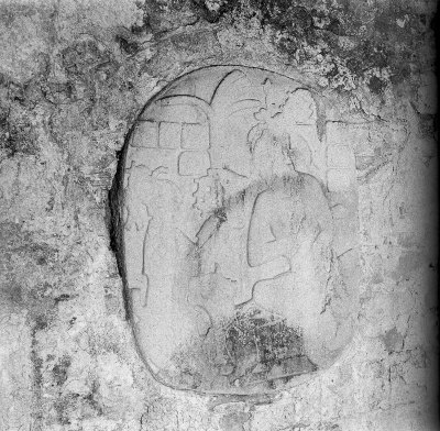 Tablero Oval de Pakal en El Palacio, relieve. Zona Arqueológica de Palenque, Chiapas.
