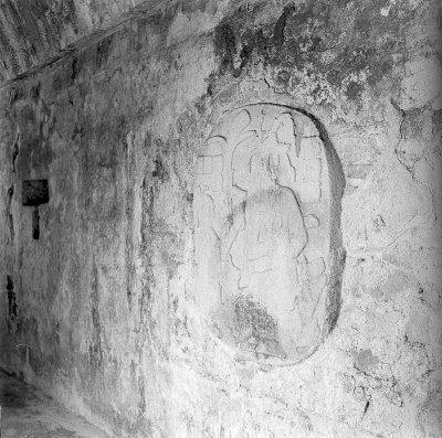 Tablero Oval de Pakal en El Palacio, relieve. Zona Arqueológica de Palenque, Chiapas.
