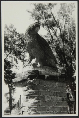 Águila. escultura.  Hacienda Acalotengo, Azcapotzalco